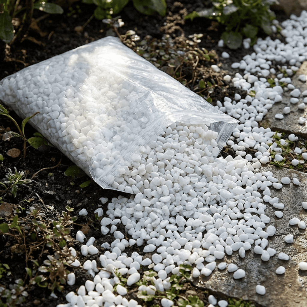 Pedra Branca Jardim 1kg até 20kg  Pedrisco Granilha Decorativa Vasos de Planta Grafiato