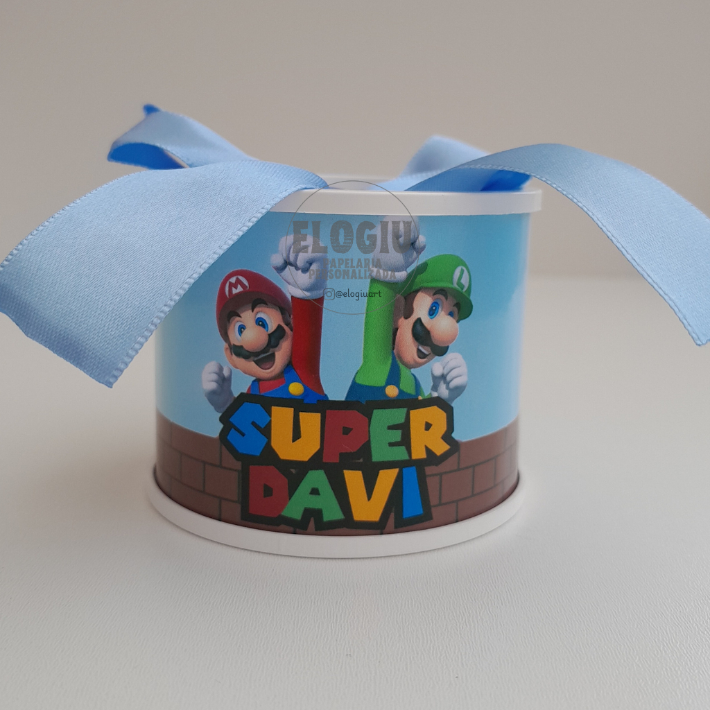 Lembrancinha festa infantil, Super Mario, lembrancinha aniversário personalizada-Tubolata 5X6