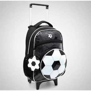 Mochila Escolar Rodinhas 2 Alça Bola Futbol Reforçada DL1363 em Oferta na Shopee