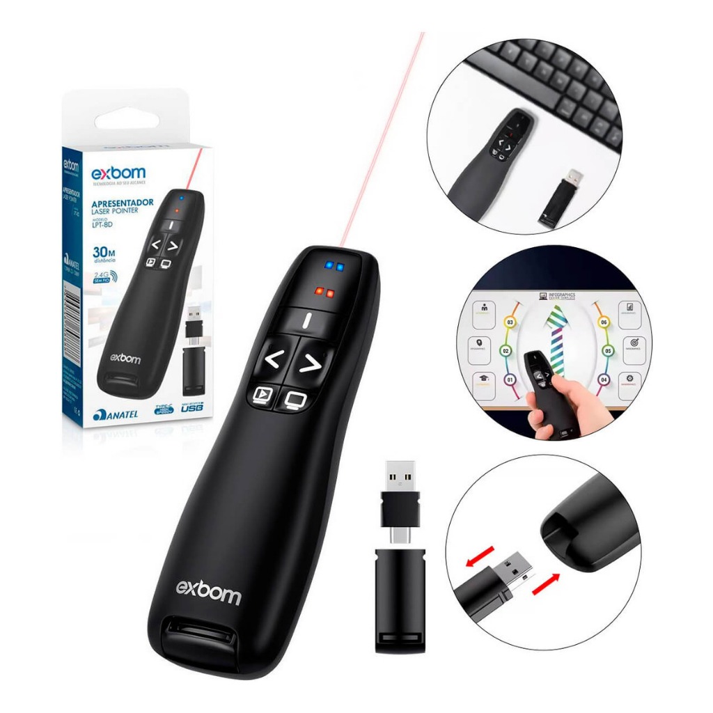 Apresentador Passador Slides Laser