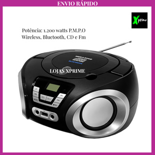 Radio Toca CD Micro System Megastar 1200 Bluetooth Radio Bivolt em Oferta na Shopee