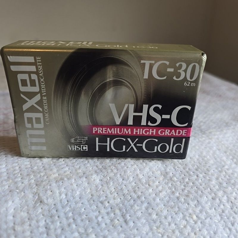 Fita video cassete VHS-C Maxell HGX-Gold TC-30 - lacrada