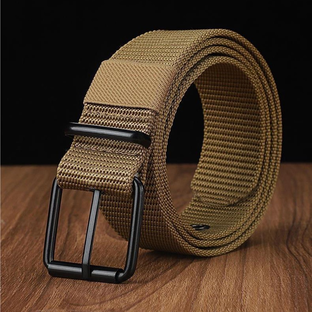 Cinto De Lona Respirável Masculino – Fivela Pin-Lock E Design Moderno De Ilhós Para Caminhadas/Academia/Comuta.