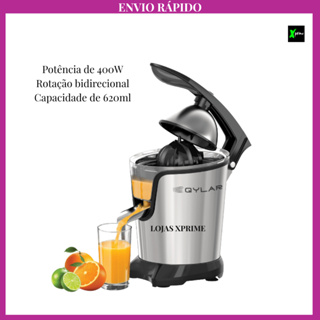 Extrator de Suco Elétrico QYLAR Espremedor de Frutas Citrus Juicer 400W 620ML 127V ou 220V em Oferta na Shopee