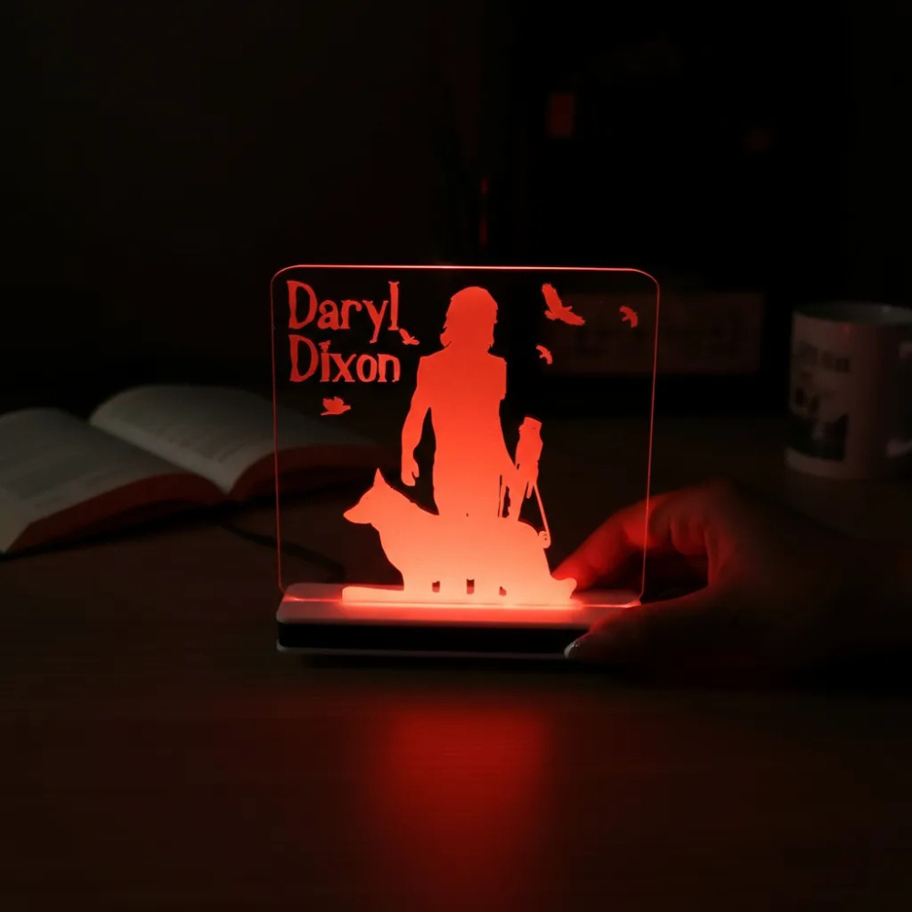 LUMINARIA DE LED 3D PERSONALIZADO THE WALKING DEAD DARYL DIXON