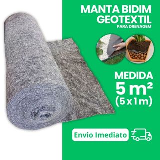 Manta Geotextil Bidim para Drenagem 5m2 Para Vasos Jardineiras Jardins em Oferta na Shopee
