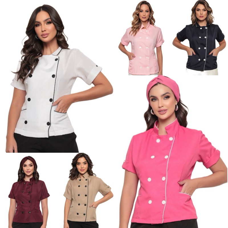 Dolma Feminina Manga Curta Celi Várias Cores Gardenia Uniformes