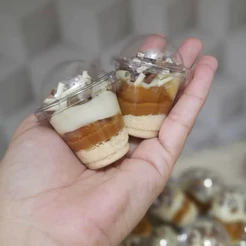 500 unidades - Mini Copo Bolha para Doce de Colher 25 ml OFF (CHOCO)