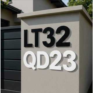 Letras e Números Residenciais ACM Preto Branco Aço Escovado 15cm com Fita Dupla Face para Casa e Apartamento em Oferta na Shopee