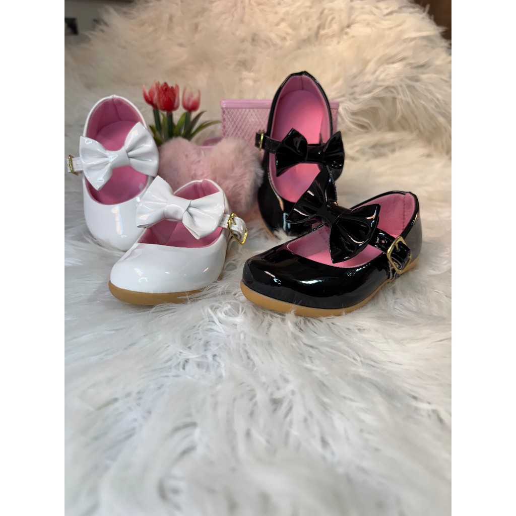 Kit 2 Pares De Sapatilha Infantil Feminina Para Menina Boneca Com Laço 17 ao 27