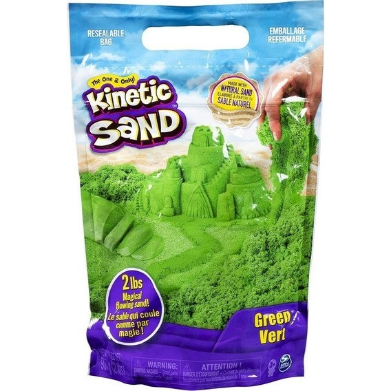 Massa De Modelar Areia Cunética Kinetic Sand Verde 900g Sunny