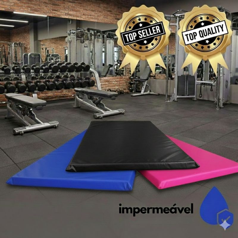 Colchonete Academia Treino Fitness Abdominal espuma D26 *90x40x2cm* em Oferta na Shopee