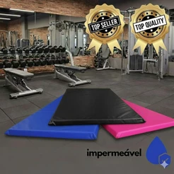 Colchonete p/ Academia90x40x2 cm Espuma Macia D23 Impermeável Compacto Fit Mat Yoga Pilates 1-2-3/UN