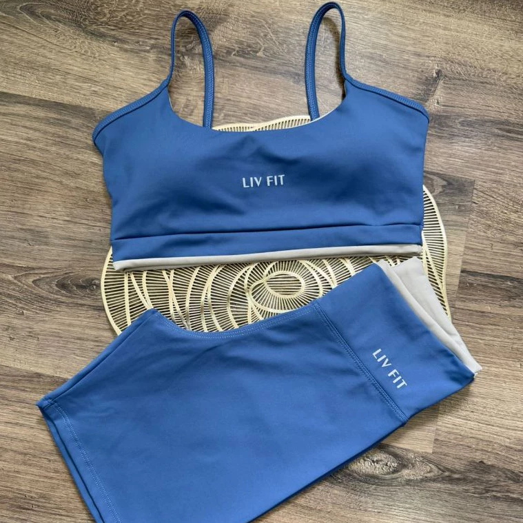 Conjunto Poliamida Feminino Academia Line Bojo Removível Shorts Zero Transparência Cintura Alta Ioga — imagem 1