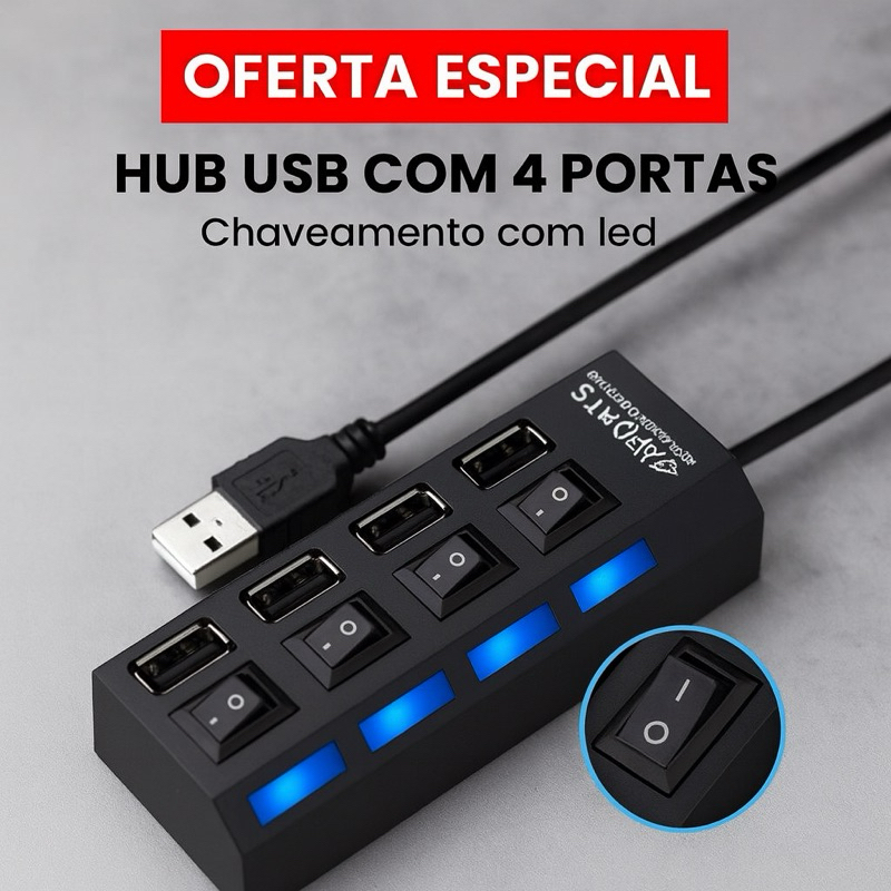Hub Usb com 4 Entradas: Onde Comprar | BuscaProdutos