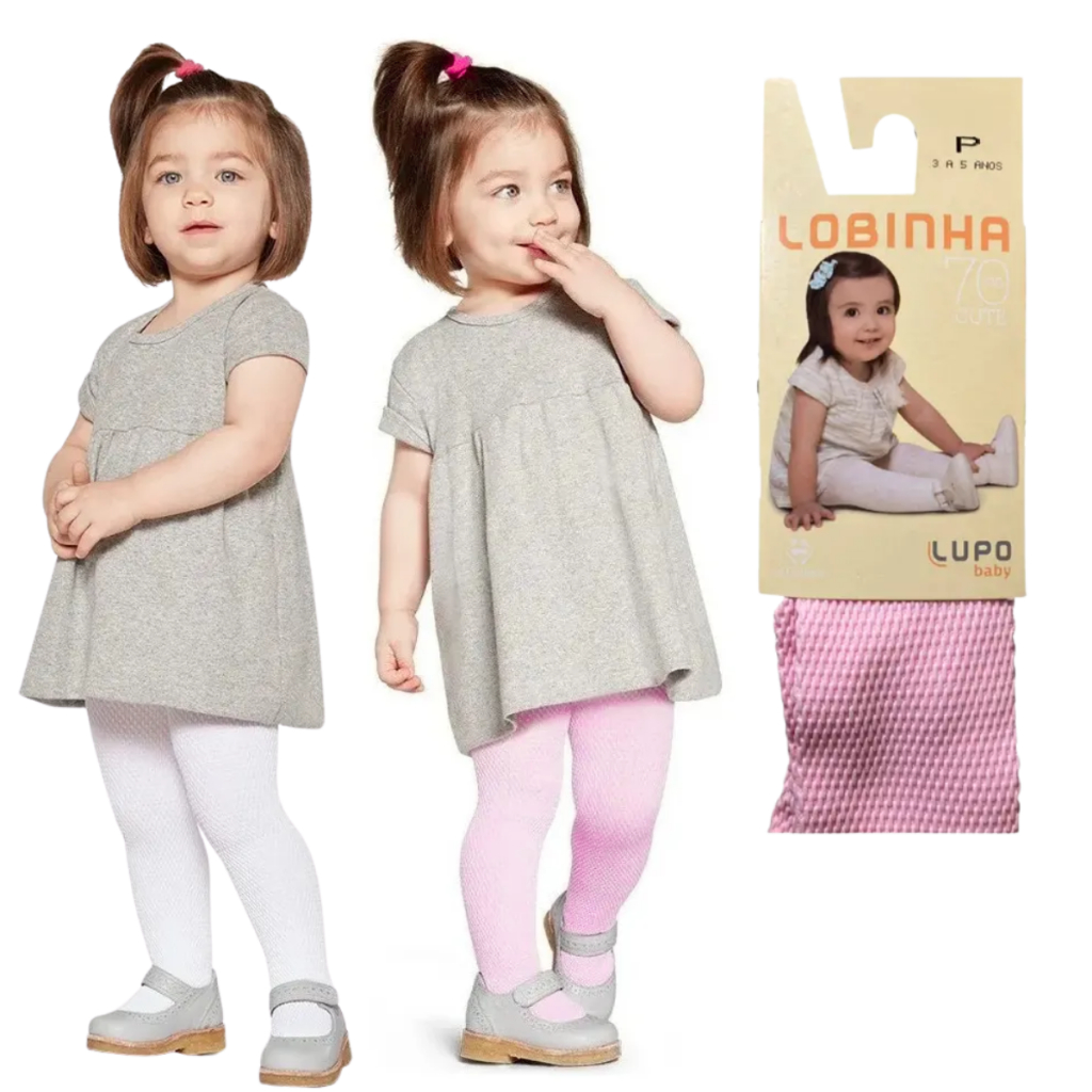 Meia Calça Lobinha Infantil Bebê Fio 70 Cute Toque Suave Macio Filha Presente Moda Básico Classico em Oferta na Shopee