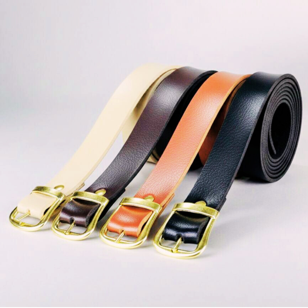 Kit 4 Cintos Feminino fivela dourada cinto 2 cm largura preto off marrom caramelo blogueira luxo em Oferta na Shopee