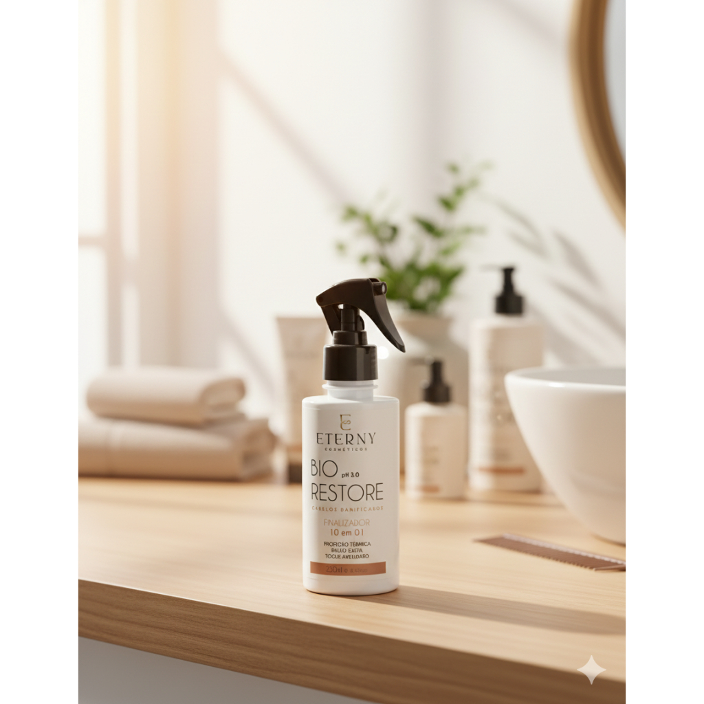 Eterny Cosméticos Bio Restore - Finalizador Capilar - Protetor térmico - 10 em 01 (pH 3.0)