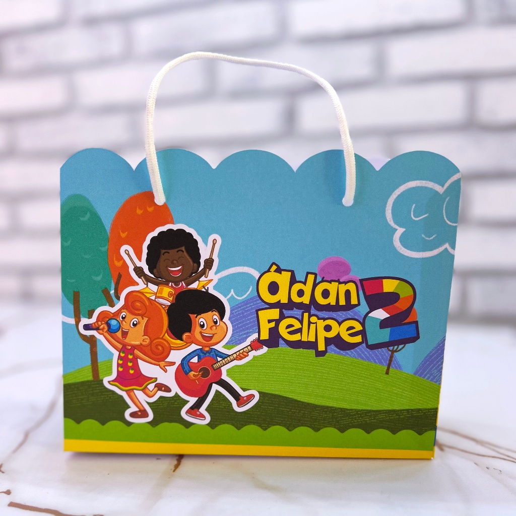 Sacolinha 3 Palavrinhas | Personalizada | Lembrancinha | Mimos | Aniversário | PEGUE E MONTE