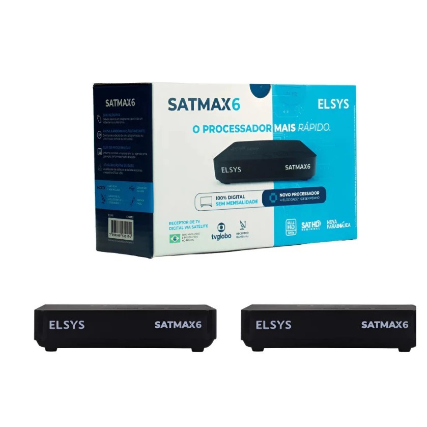 Kit com 2 Receptor Digital Elsys Satmax 6