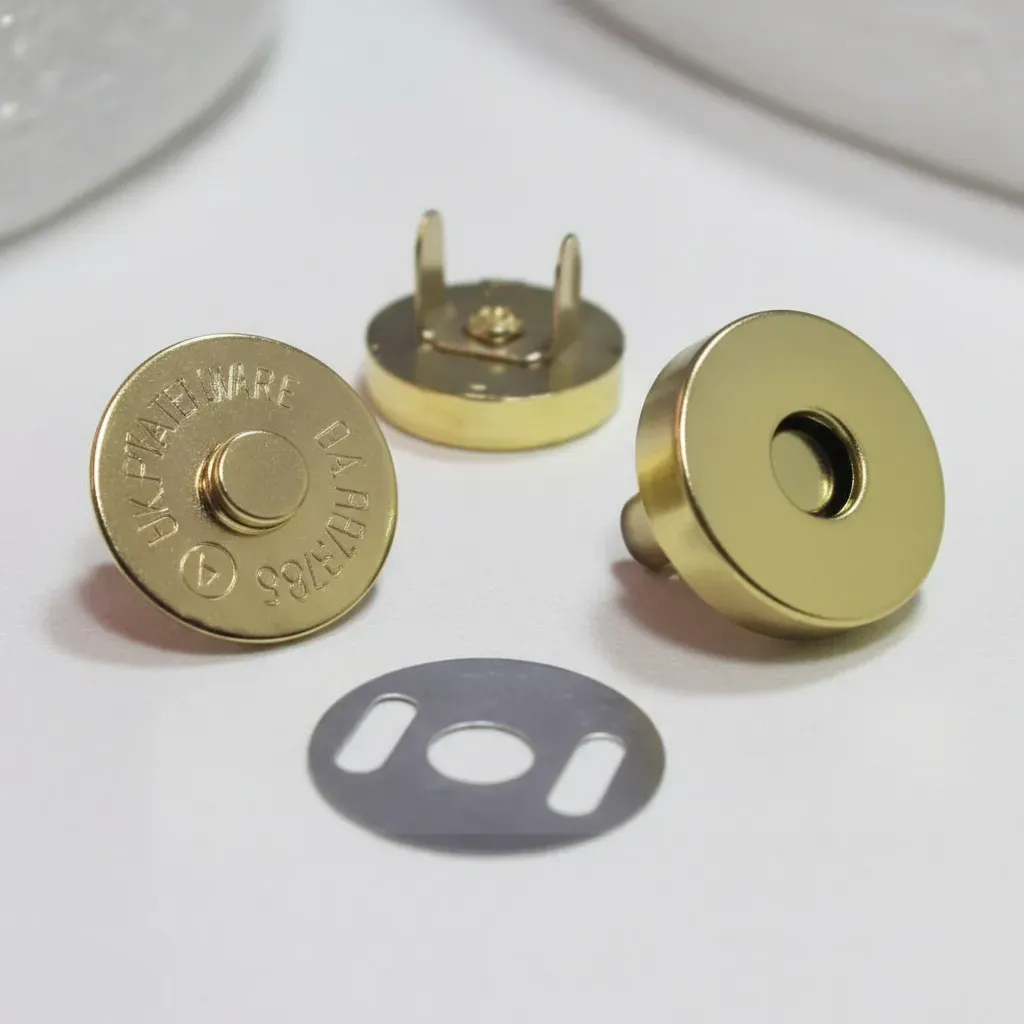 Kit 50 Botão 18 mm Imantado Para fecho de Bolsa Artesanato Imã