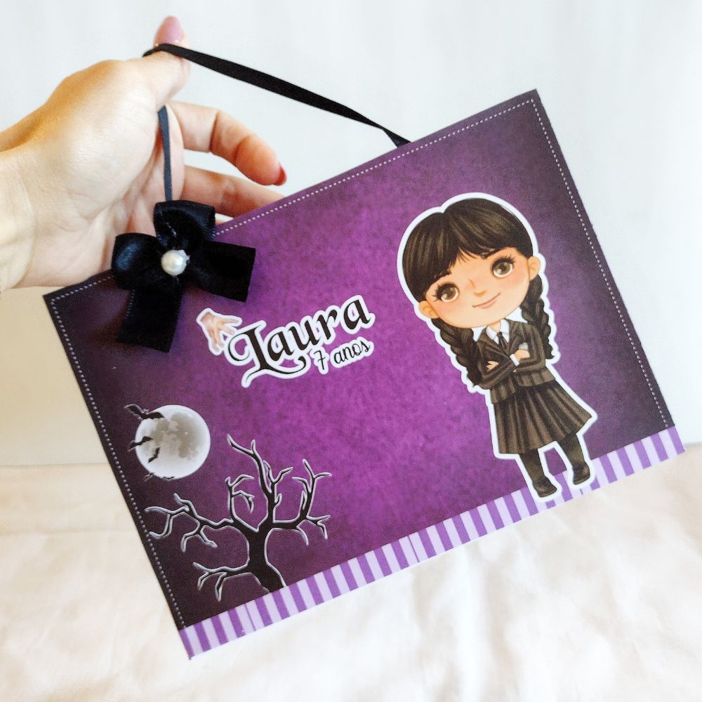 Sacolinha Wandinha Personalizado / Lembrancinha para Festa Aniversário