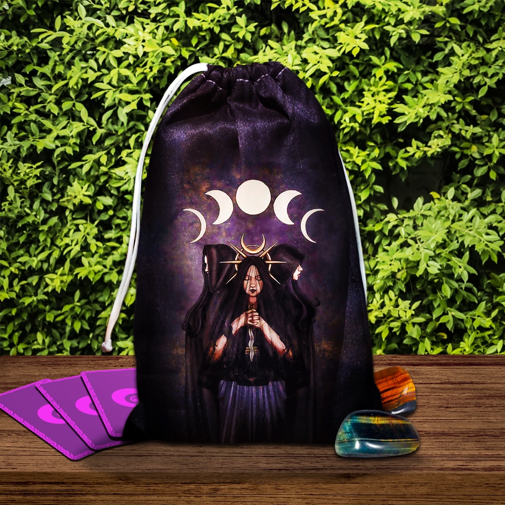 Saquinho , Deusa Tríplice, Hécate, Wicca, Sagrado Feminino, Bruxaria, Ocultismo, Místico, Cartomância, baralho de tarot