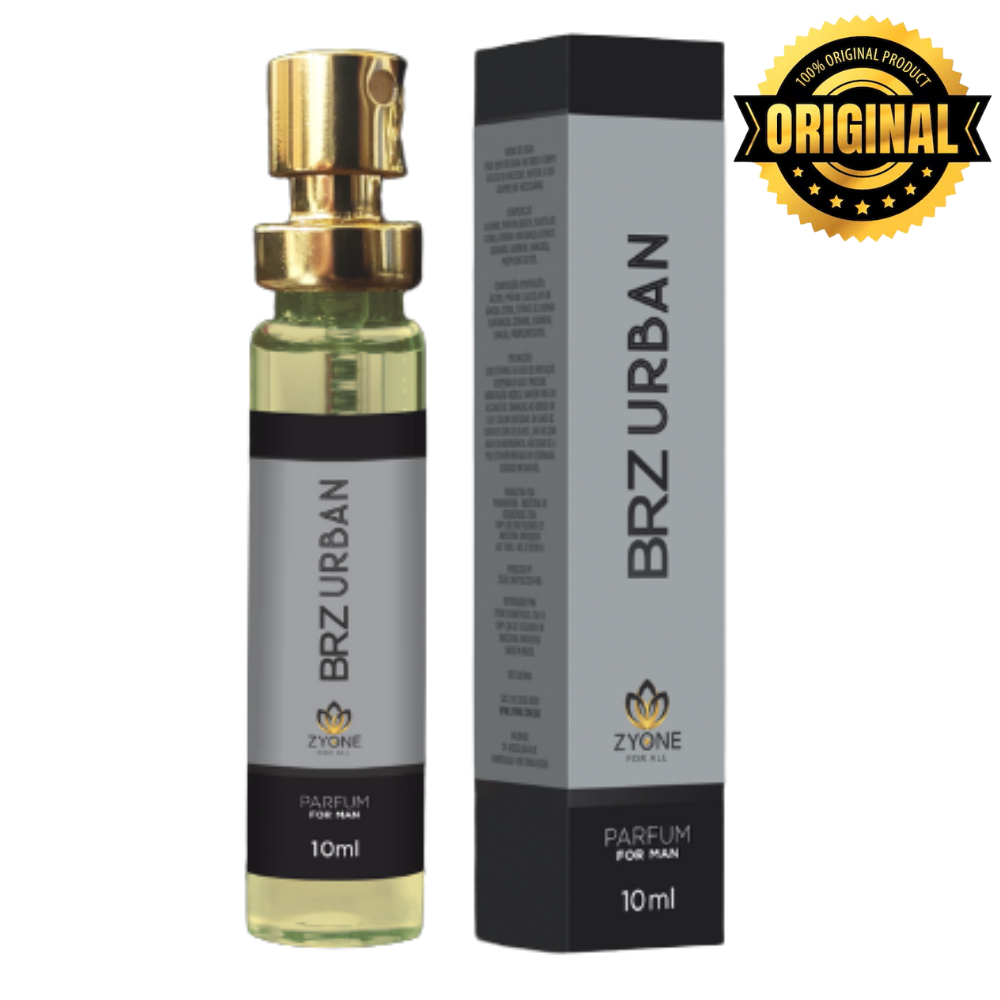 Brz Urban Zyone Cosméticos Masculino Parfum 10ml Alta Fixação Essência Premium