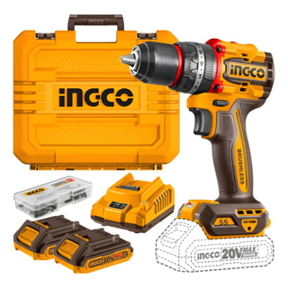 Parafusadeira/furadeira 55Nm 1/2'' + 2x Baterias 20V 2ah - Cidli201452-9 - Ingco Brasil em Oferta na Shopee
