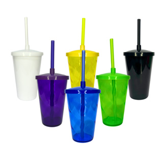 Copos Twister Acrílico 480ml com Tampa e Canudo em Oferta na Shopee