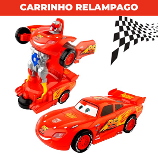 Carros Carrinho Relâmpago Mcqueen Brinquedo Infantil Transformers Vira Robô Som Com Luzes Bate E Volta em Oferta na Shopee