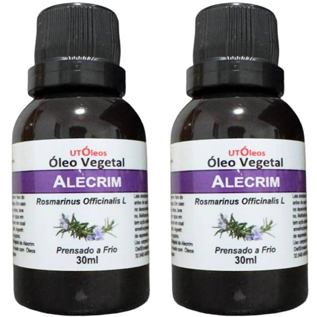 Kit 2 Óleo Vegetal De Alecrim 100% Puro 60ml