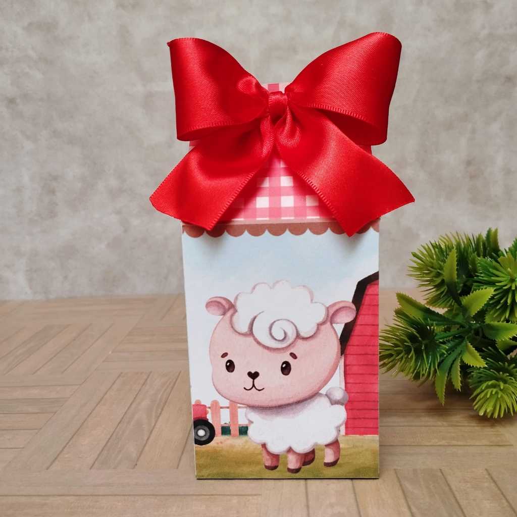 PERSONALIZADOS FAZENDINHA VERMMELHO-CAIXINHAS PERSONALIZADA PEGUE E MONTE-LEMBRACINHA-FESTA INFANTIL