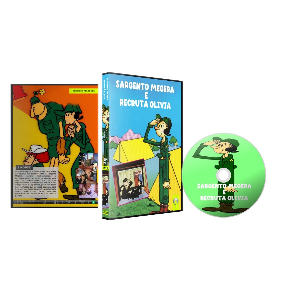 Dvd Sargento Megera E Recruta Olívia (1981) Série Completa Hanna Barbera
