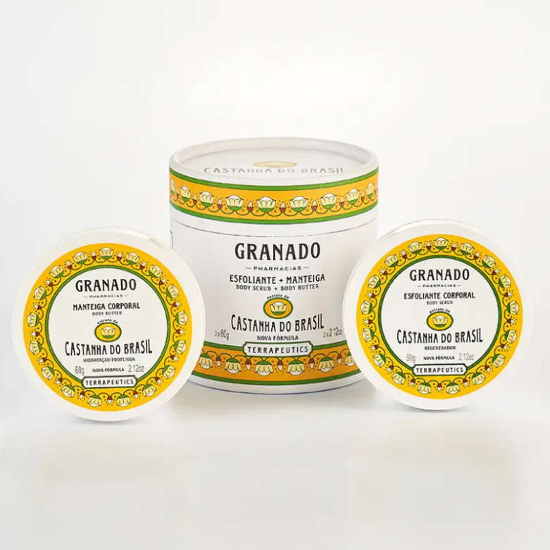 Kit Esfoliante + Manteiga Corporal Castanha do Brasil Granado Terrapeutics 2x60g