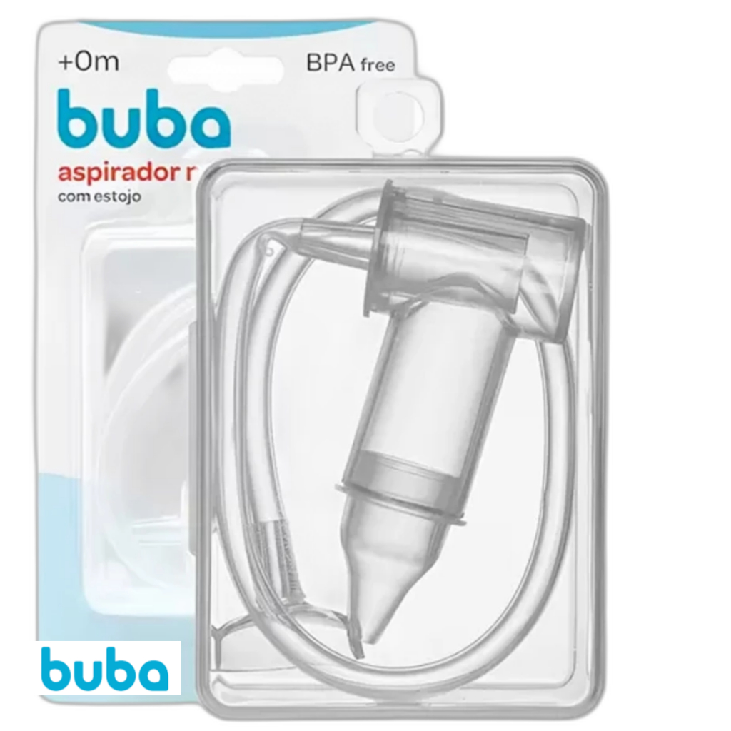 ASPIRADOR NASAL DE SUCÇÃO COM ESTOJO ALÍVIO CONGESTÃO NASAL BEBÊ BUBA