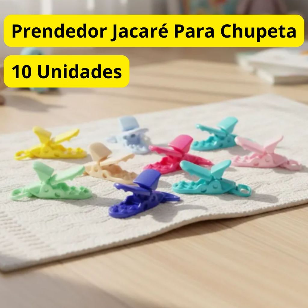 Prendedor de Chupeta 10 Un Artesanato Atelie Chupeta Jacare Cordinha De Chupeta