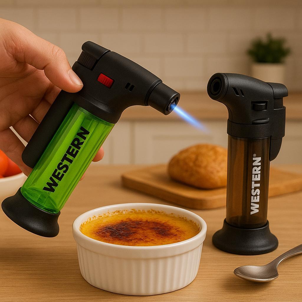 Maçarico a gás Mini Pequeno e Médio Portátil Recarregável Com Trava Cozinha Isqueiro em Oferta na Shopee