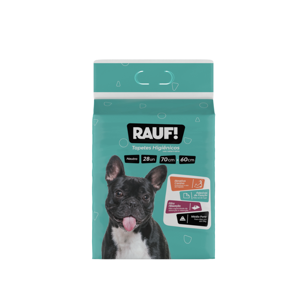 Tapete higiênico para cães Rauf! 70x60 - 28unidades