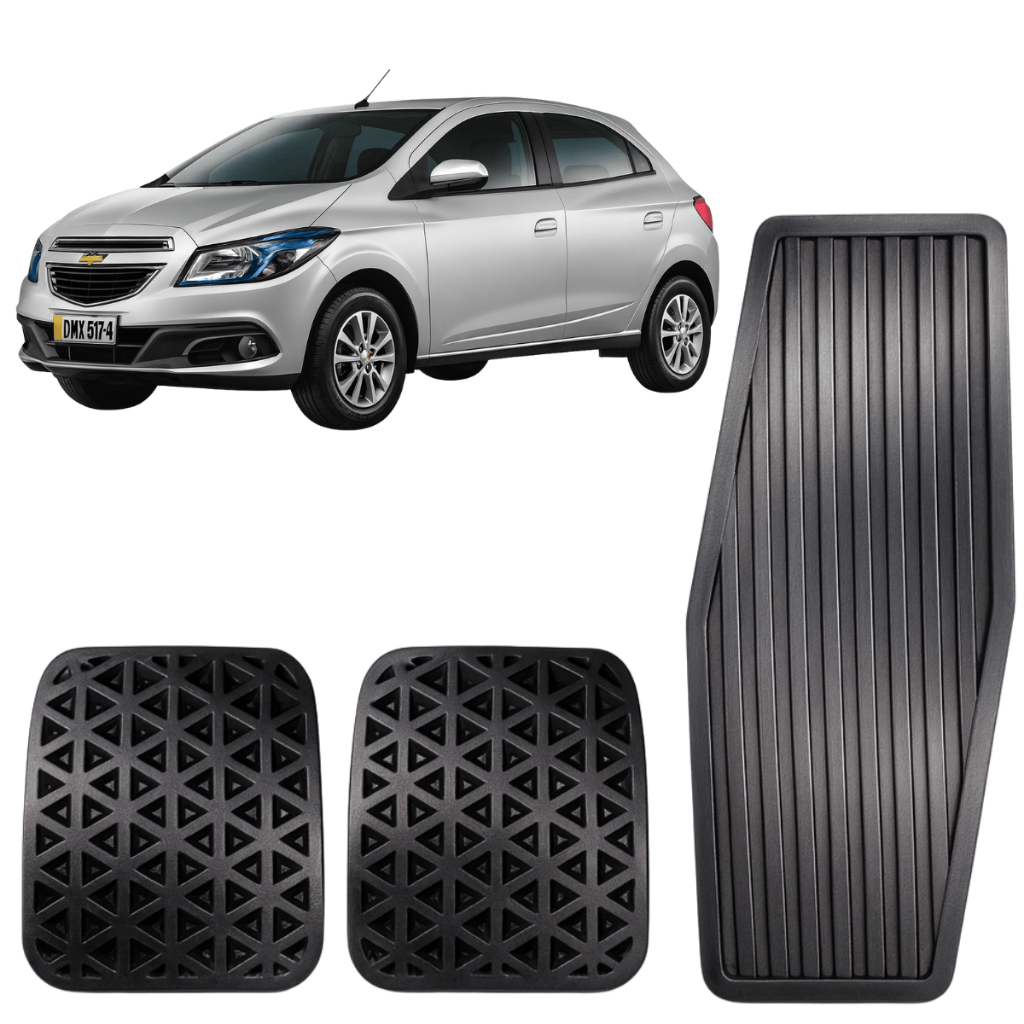 Capa de Pedal Borracha Acelerador Freio e Embreagem Onix Cobalt Prisma Spin 2012 2013 2014 2015
