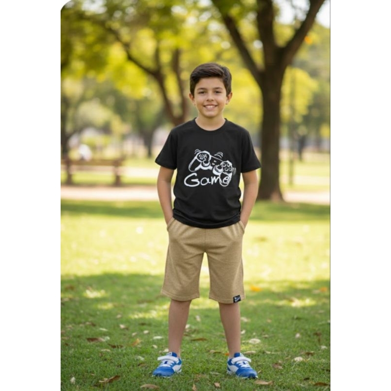 Conjunto infantil menino, short e camiseta Menino, Conjunto Menino 2 peças, Conjunto Criança Menino.