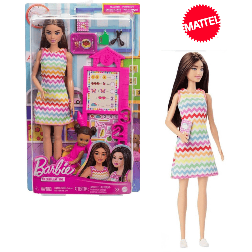 Barbie Profissões Playset Professora com aluna Mattel – JCR76 e JCR77 - REF JRC71 (Original)