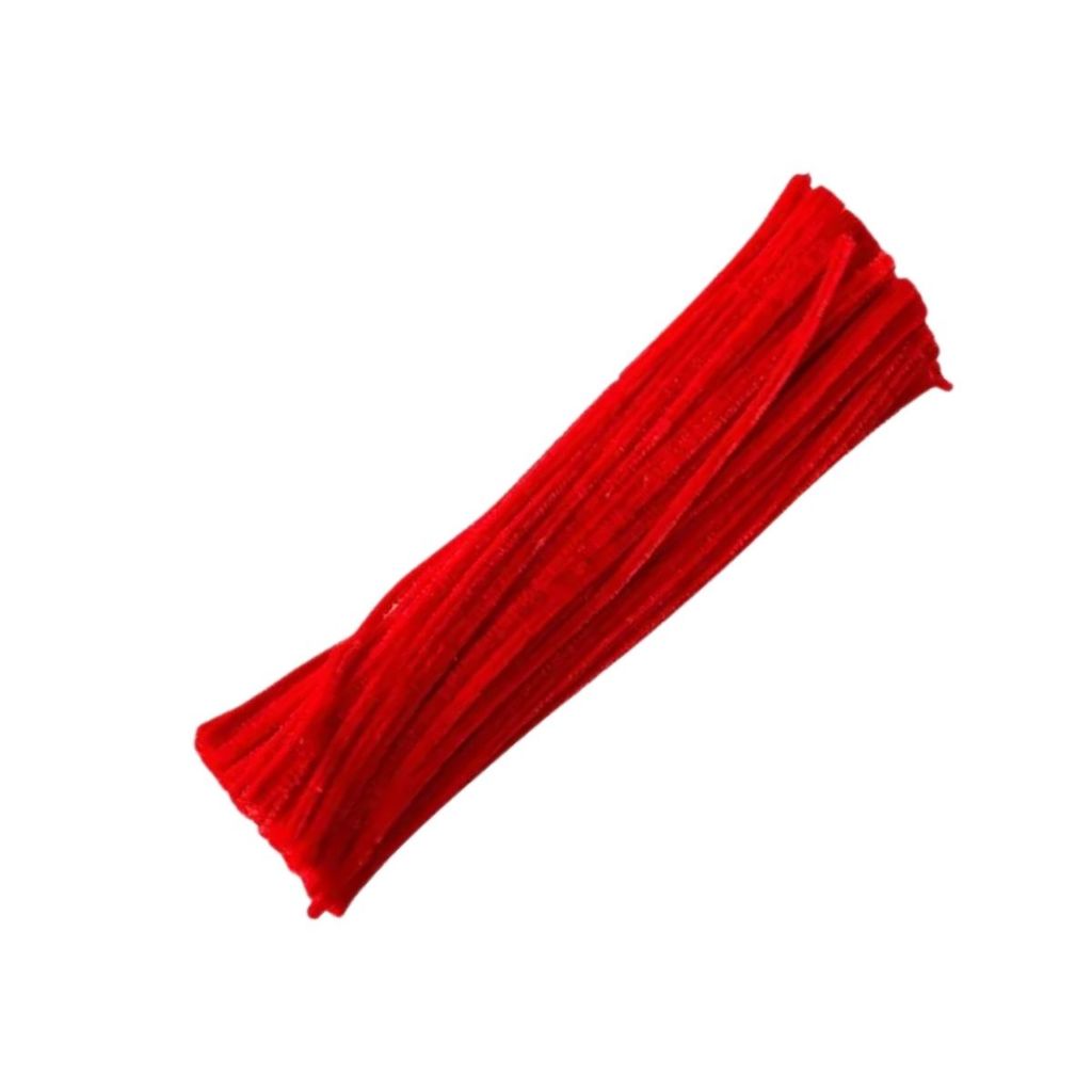 Haste de Chenille 30cm - Vermelho - 100 unidades em Oferta na Shopee