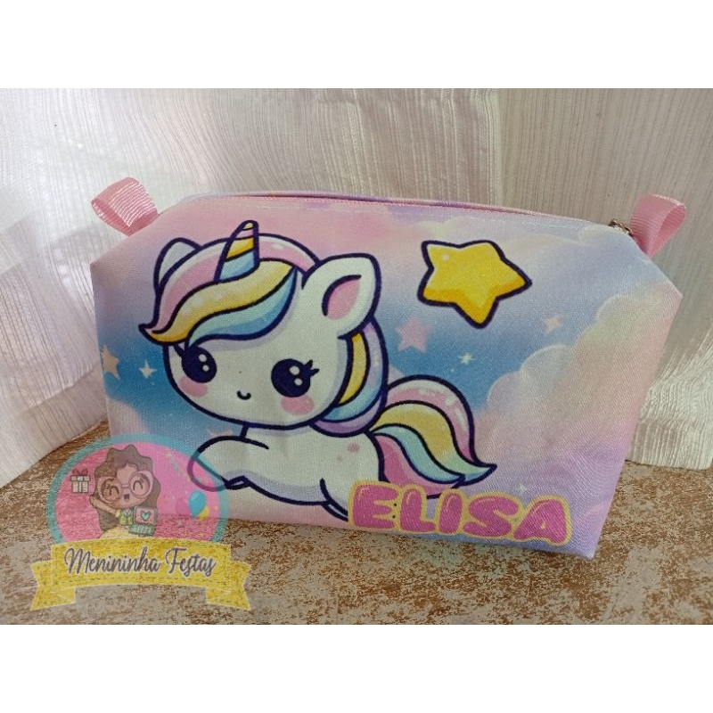Necessaire Box Unicórnio Personalizada em Oferta na Shopee