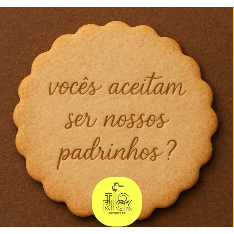 cortador e marcador de biscoitos para padrinhos de casamento