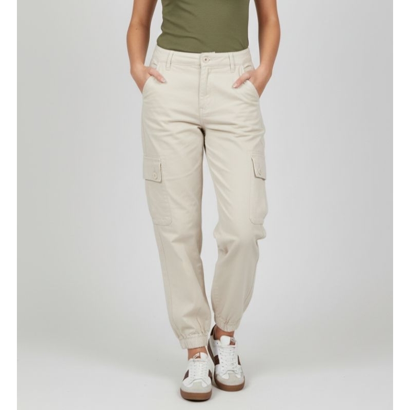 Calça Cargo Jogger Nude Bege Tam. 40 em Oferta na Shopee