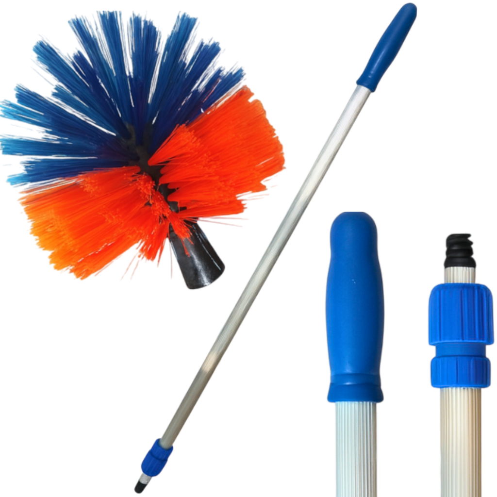VASSOURA LIMPA TETO BOLA COM CABO ALUMÍNIO EXTENSOR TELESCÓPIO  - ESCOLHER MEDIDA em Oferta na Shopee