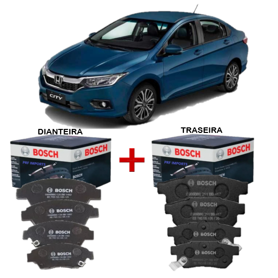 Jogo Pastilha Freio Dianteira E Traseira City 2015 2016 2017 2018 2019 2020 em Oferta na Shopee
