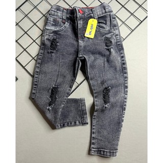Calça Jeans Infantil Elastano Skinny Preto Marmorizada Estilo Jogador em Oferta na Shopee