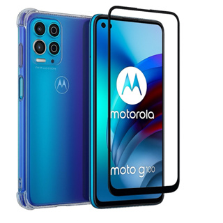 Kit 2 em 1 – Motorola Moto G100 ( XT2124-4 ) – Película de Vidro 3D + Capa Transparente em Oferta na Shopee